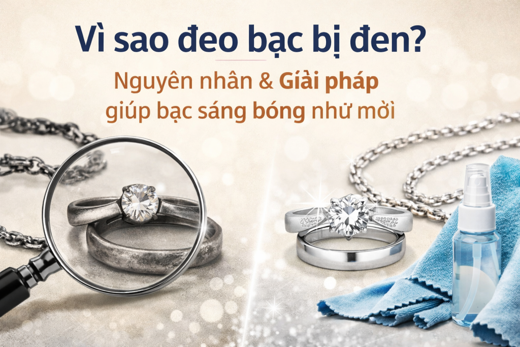 Tại sao đeo bạc bị đen - Nguyên nhân và giải pháp giúp bạc sáng bóng như mới - trang sức bạc Huệ Kim