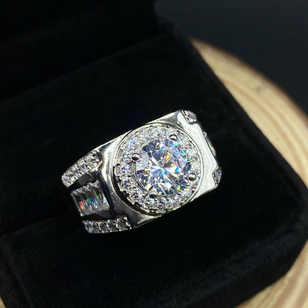 Nhẫn bạc nam NNM23860 Trang sức bạc Huệ Kim Cần Thơ